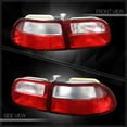thumbnail image 3 of DNA Motoring For 92-95 Honda Civic Hatchback EG6 Red Clear Lens Tail Light Brake Parking Lamps Pair, 3 of 5