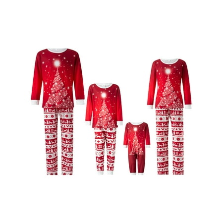

Christmas Family Matching Pajamas Set Adult Mens Womens Kids Sleepwear Nightwear