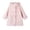 Pink, variant on Mercatoo Girls Winter Hooded Wool Blend Coat Kids Star Button Down Long Sleeve Windproof Overcoat Cute Warm Trendy Jacket