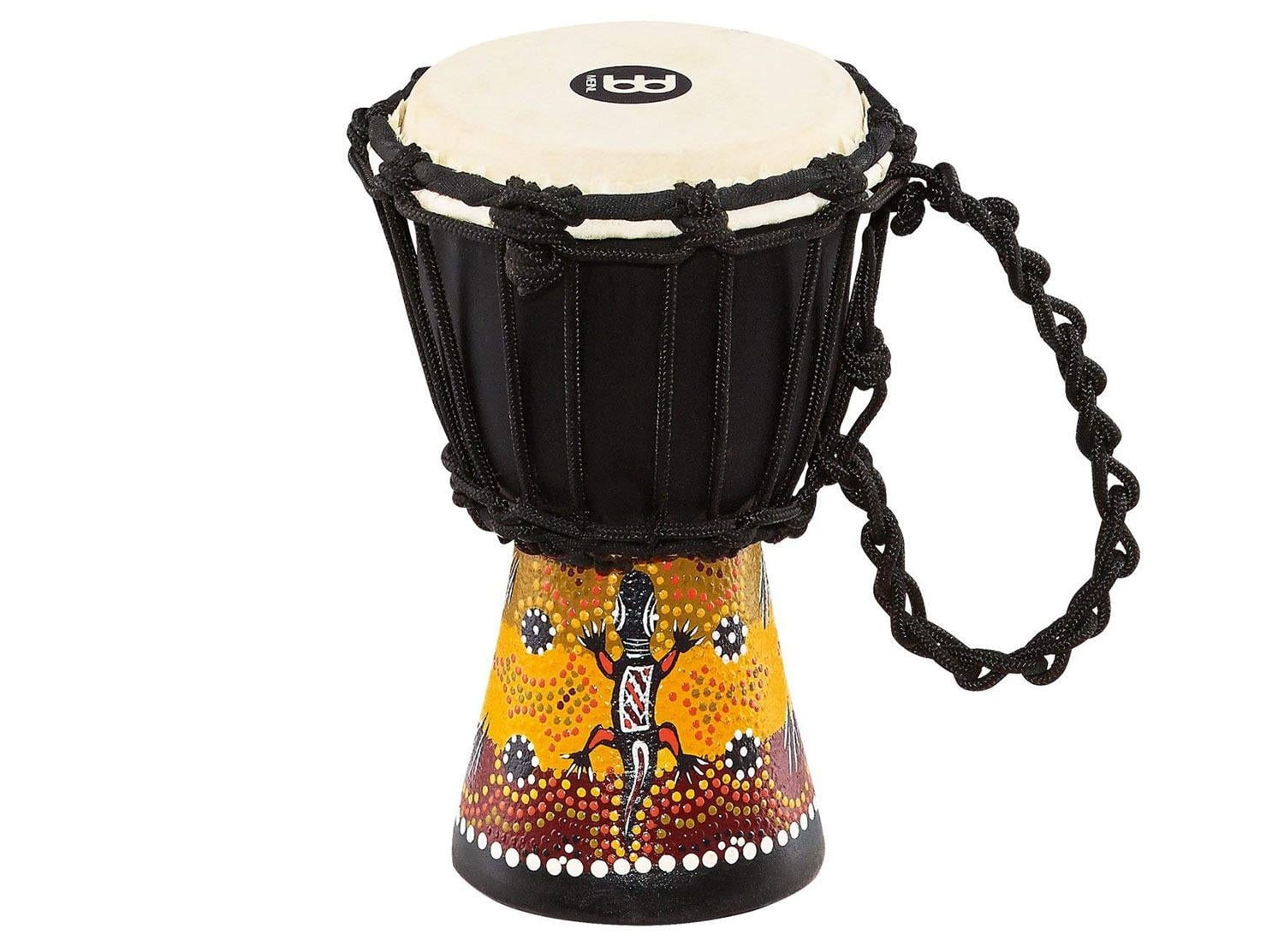 X8 Drums & Percussion Mini Djembe Drum with Gecko Painted Design 