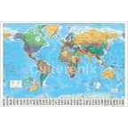 World Map Tripel Projection Poster Print 36 X 24