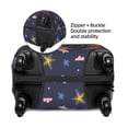 thumbnail image 4 of Fotbe Cartoon Dinosaur Scooter Sport Blue Luggage Cover Protector,Suitcase Protector,Scratch and Dirt Resistant,Fits 18-32 Inch Luggage-Small, 4 of 9