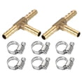 thumbnail image 1 of Conector de manguera de latón Uxcell, accesorios de unión en T, conector de reparación de manguera de aire, 1 of 6
