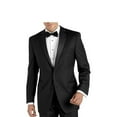 thumbnail image 2 of Carlo Lusso Men's C67901 Slim fit Single Breasted 2 Button Front Notch Lapel Tuxedo Suit Set - Black - 48L, 2 of 4