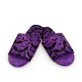 thumbnail image 2 of COEQINE Bat Purple Open Toe House Slippers for Women, Halloween Fuzzy Slippers Home Shoes Open Toe Indoor Slides Comfy Quiet Fluffy Slides Washable Footwear for Her Mom, 46-47, 2 of 7