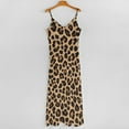 thumbnail image 5 of Classic Leopard Print Seamless Pattern Sleeveless Suspender Dress Summer Fashion Casual Long Dress, 5 of 9