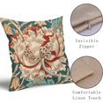 thumbnail image 4 of Vintage Country Floral Pillow Covers 20x20 Teal Gold Colored Flowers Pattern Decorative Throw Pillows Outdoor Linen Farmhouse Cushion Case Rustic Pillowcase for Sofa Bed Room Decor Set of 2, 4 of 6