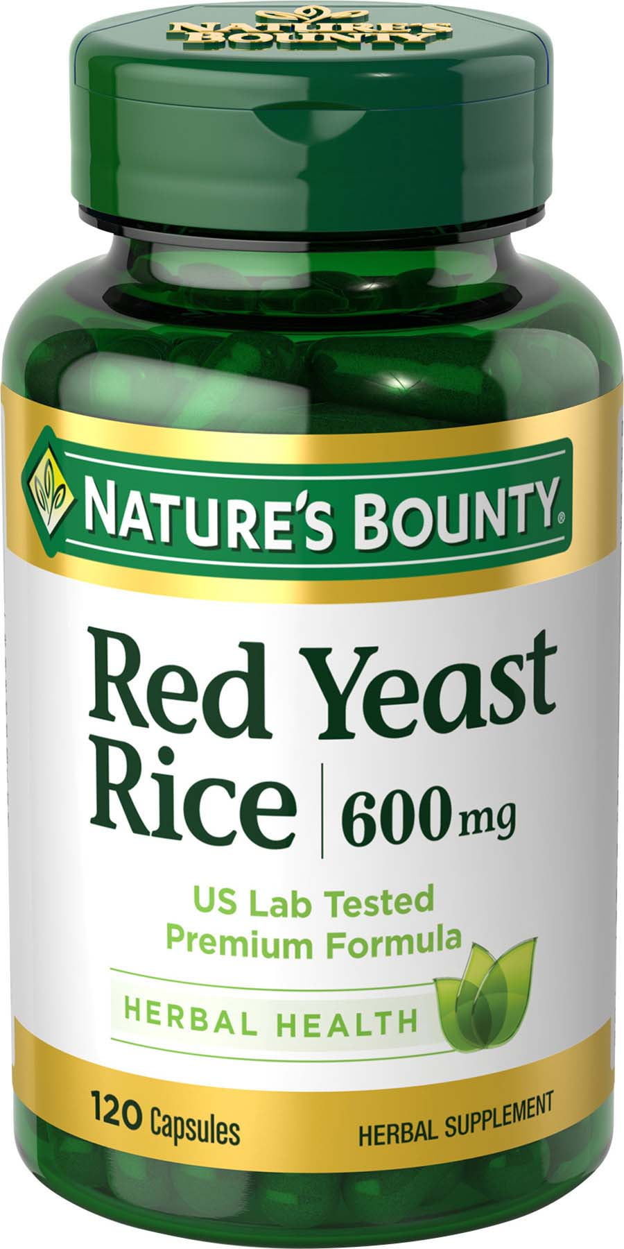 Nature's Bounty Red Yeast Rice Capsules, 600 Mg, 120 Ct