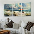thumbnail image 2 of Nawypu Beach Wall Art Teal Blue Beach Scene Painting Wall Decor Bathroom Picture Watercolor Abstract Coastal Seascape Ocean Nature Landscape Canvas Artwork for Bedroom Living Room Home Decoration, 2 of 4