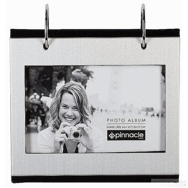 Silver Flip Its Tabletop Album Holds 50 4x6 Prints By Pinnacle Walmart Com