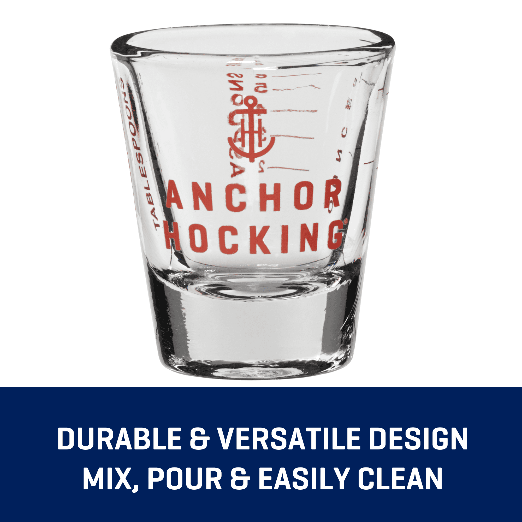 (6 pack) Anchor Hocking Measuring Shot Glass, 1 Ounce