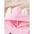 thumbnail image 5 of Bagilaanoe Newborn Easter Outfits Baby Girl Hooded Romper Sweatshirt Long Sleeve Bodysuits Print Pullover 3M 6M 9M 12M 18M Infant Casual Tee Tops, 5 of 9