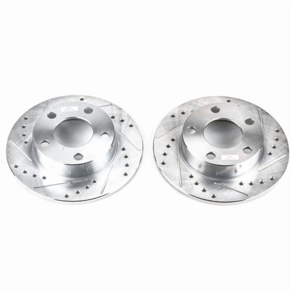 Power Stop EBR471XPR Evolution Drilled & Slotted Rotors -Rear Fits 2003 Volkswagen Passat