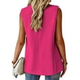 thumbnail image 5 of 2024 Summer Sleeveless Blazer Jackets for Women Lightweight Fashion Casual Open Front Work Office Vest Tops Pockets, 5 of 6