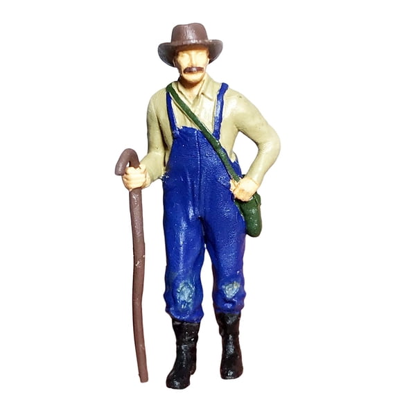 Mini 1/64 s de resina Granja en miniatura, decoración Forma realista DIY Pequeña estatua Durable Hada Jdín Juguete Tren Paisaje Hombre Sunnimix Figuras de dioramas