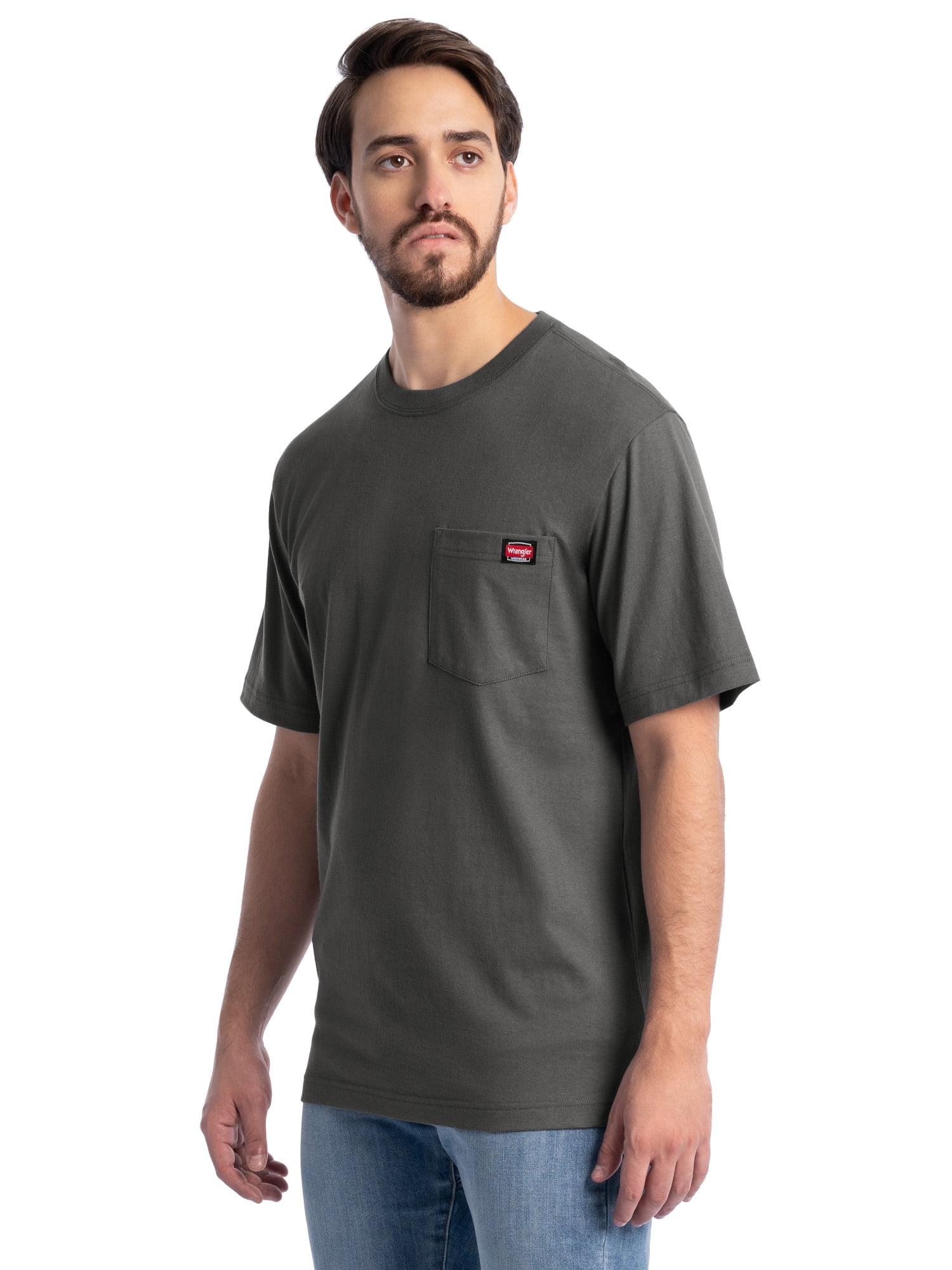 Wrangler Workwear Men's Short Sleeve Pocket T-Shirt, Sizes S-5XL and LT-4XLT (Men's, Big Men's, Tall Men's)