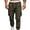 Army Green, variant on Men's Hip Hop Urban Style Streetwear Cargo Pants Slim Fit Stacked Joggers Zipper Multi Pocket Techwear Tapered Jogger Pants for Fall, Khaki, XL