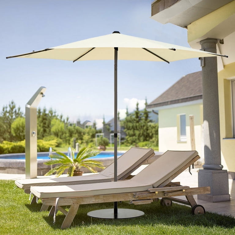 Abba Patio 7.5ft Oslo Tilting Umbrella, Crank & Push Button photo 7