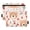 Cartoon Bear Face and Cherry, variant on Elephant and Stars 2 Pack Pencil Pouch for 3 Ring Binder Smooth Zipper Folders with Pockets Clear Window Pencil Case