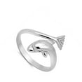 thumbnail image 4 of Open Dolphin Ocean Friendship Animal Ring .925 Sterling Silver Band Jewelry Female Male Size 7, 4 of 4