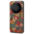 thumbnail image 2 of For Huawei Mate 60 Phone Case Fashionable Flower Design PU Leather+PC+TPU Cover - Winter / Blue, 2 of 4