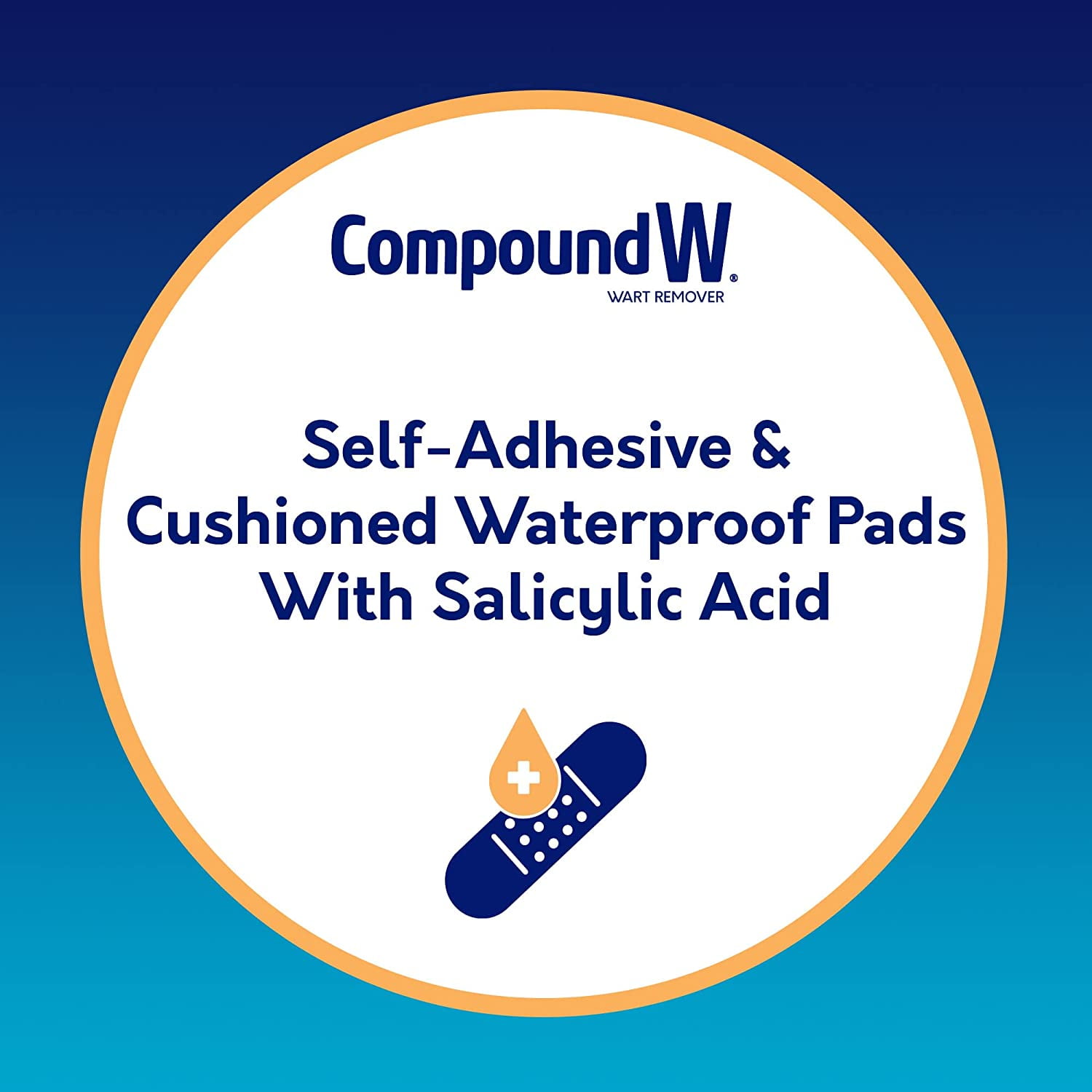 Compound W Maximum Strength One Step Plantar Wart Remover Foot Pads, 20 CT, 2 Pack
