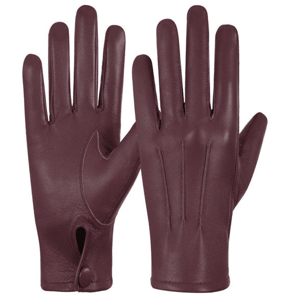 Men's Genuine Leather Unlined Dress Gloves, Made With Genuine Sheep Skin Leather Lined