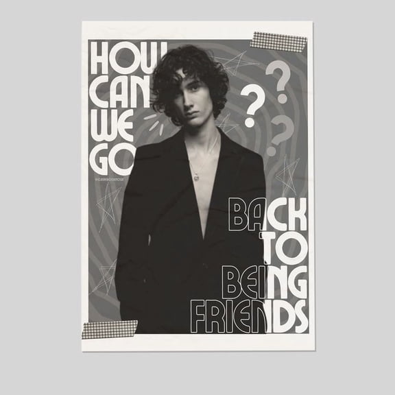 Music Poster - Sombr Back To Friends - Vintage Style - Size 24x36 - Postora