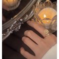 thumbnail image 5 of Women Opal Spinning Flower Ring Copper Zircon Accented Rotating Design Adjustable Finger Jewelry For Her Gifts, 5 of 5