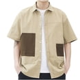 thumbnail image 2 of Styesk T-Shirts pour Homme Chemise Décontractée Ample à Manches Courtes Contrastées Veste T-shirt, 2 of 3
