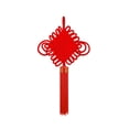 thumbnail image 5 of Tnobhg Chinese New Year Red Velvet Knot Pendant Symbol of Reunion Good Fortune Handweave Best Wishes Chinese Knot, 5 of 8