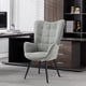 thumbnail image 1 of Sillón FurnitureR Respaldo Alto Individual de Moderno Gris, 1 of 9