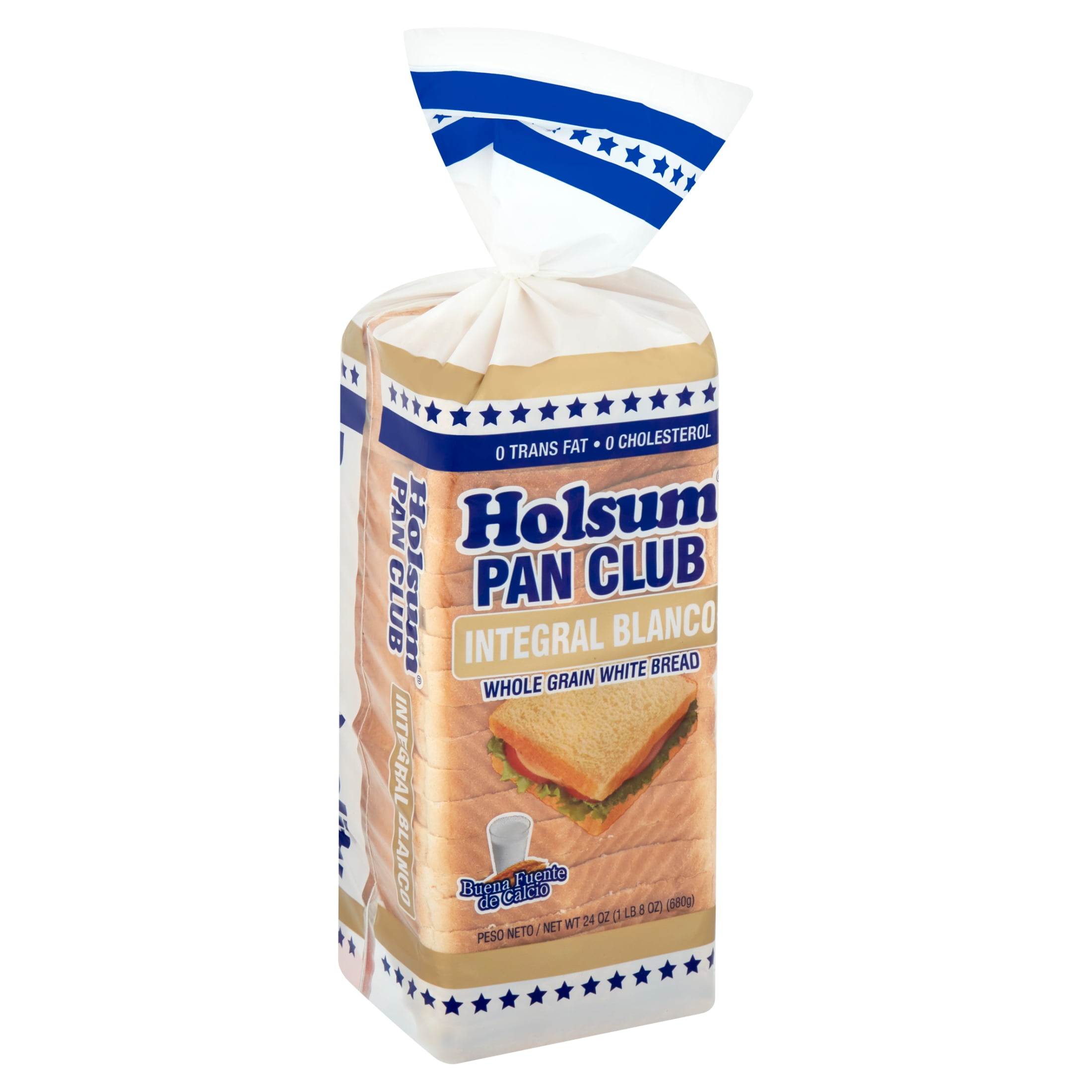 Holsum, Regular Whole Grain White Club Sandwich Bread Loaf, Sliced, 24 oz, Shelf Stable