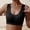 Black, variant on Women's Comfortable Seamless Bralette Sleep Bra With Lace Trim For Relax And Nightwear Plus Size Wireless Support