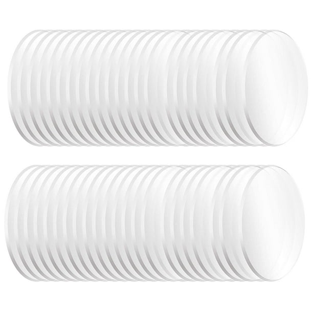 Paquet de 50) 10,2 cm cercle acrylique transparent pour ornement disque en  feuille ronde en plexiglas pour bricolage – 10,2 x 10,2 cm 