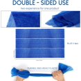 thumbnail image 3 of HAHDAXIA 3 Pieces African Bath Sponge African Net Long Net Bath Sponge Exfoliating Shower Body Scrubber Back Scrubber Skin Smoother,Great for Daily Use (Blue), 3 of 6