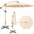 thumbnail image 1 of Sombrilla Tipo Madera Jardin Exterior 2.9m Playa Terraza Beige Jardimex, 1 of 8