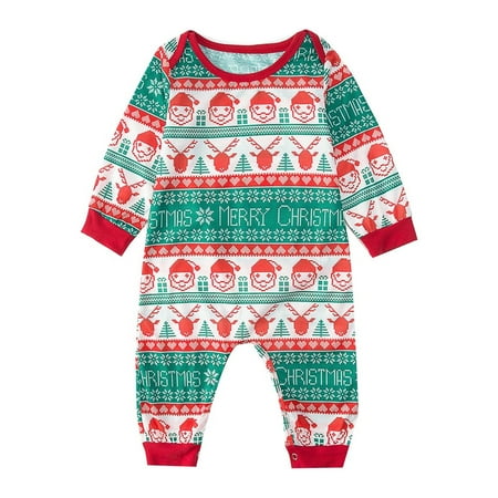 

Scyoekwg Family Matching Christmas Pajamas Sets Pajamas Set Comfy LooseLong Sleeve and Long Pants Round Neck Christmas Pattern Print Holiday Family Winter Warm Baby-Kids-Adult
