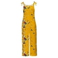 thumbnail image 4 of QATAINLAV Combinaisons en Coton et Lin pour Femmes Tenues d'Été Plage Sans Manches Bretelles Réglables Imprimé Boho Combinaisons Amples Pantalons avec Poches Multicolore P Ventes Éclair, 4 of 6