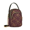 thumbnail image 7 of FORMRS Crossbody Bag for Women Shoulder Cell Phone Purse with Zipper, Circular Gold Pattern, 7 of 7