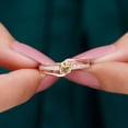 thumbnail image 5 of Rosec Jewels Natural Citrine Solitaire Bypass Ring with Diamond Accent (0.75 CT, AAA Quality, November Birthstone), 10K Rose Gold, US 3.00, 5 of 6
