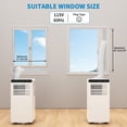 thumbnail image 2 of 8000 BTU Portable Air Conditioner – 3-in-1 AC Unit with Cooling, Fan & Dehumidifier, 24-Hour Timer, Remote Control, Window Kit Included, Quiet Compact Design for Rooms up to 350 Sq Ft, 2 of 9