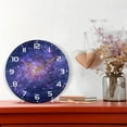 thumbnail image 6 of Dreamtimes Space Galaxy Wall Clock, 10 Inch Silent Non Ticking Round Clock Oil Painting Clock Easy to Read Clock for Living Room Bedroom Bathroom Home Decor, 6 of 7