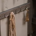 Wall Mounted Locking Mirrored Jewelry Armoire Driftwood