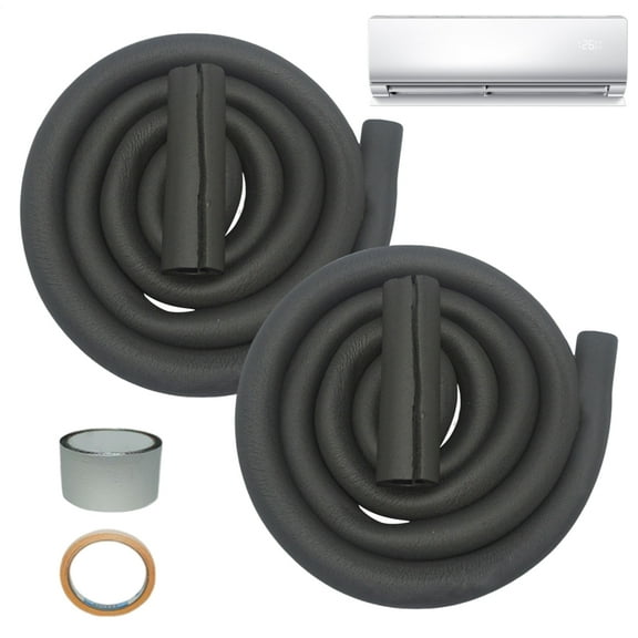 AITOCO Air Conditioner Pipe Insulation Pipe Wrap Insulation 9.8ft Long 0.35in Thick Weatherproof Pre-Cut Tubing Wrap Flexible for Home Winter Pool Duct Attic Draft cosy