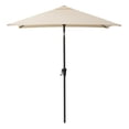 thumbnail image 3 of CorLiving 6.5ft x 6.5ft Square Tilting Outdoor Market Umbrella with Steel Frame and Durable Canopy, Warm White, 3 of 8