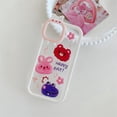 thumbnail image 3 of Funda Para VIVO Y02 Y15S Y16 4G Y17 Y15 Y11 Y19 Y5S Y20 Y20i Y12S Y22S Y21 Y50 Y30 Y30i Y51 Y31 Dibujos Animados Transparente TPU Rosa Amor Flores Bonitas 3D Arco Nudo Monstruo LenCasing, 3 of 4