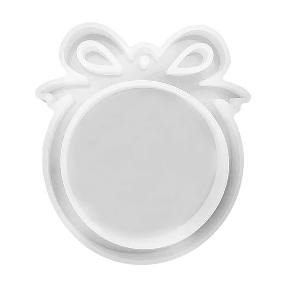 witspace Christmas Ornaments Resin Molds Round Silicone Resin Ornaments Molds Epoxy Pendant Casting Molds for Resin Resin Molds Silicone for DIY Crafts Making Holiday Xmas Home Decor
