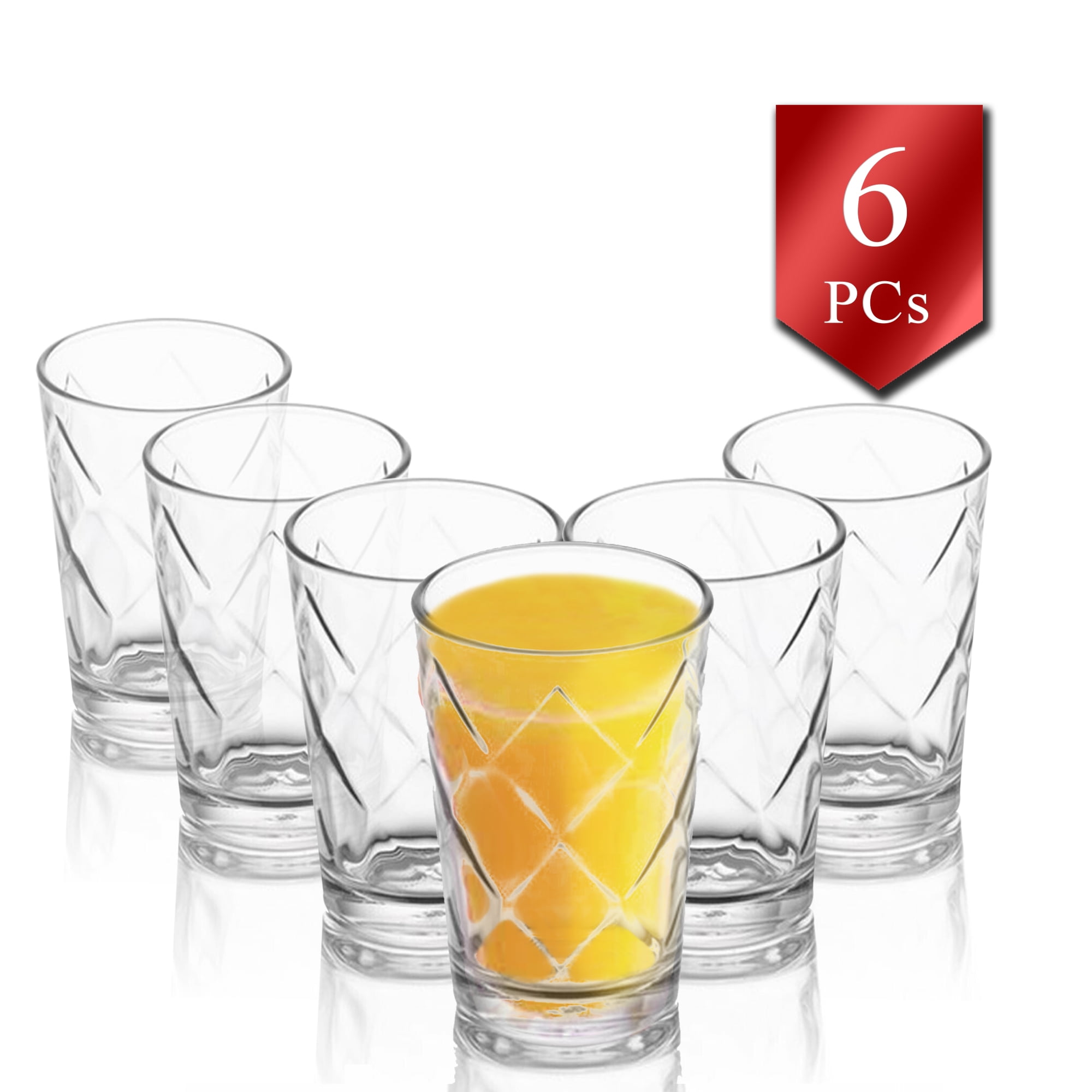 Lovely and Classic Mojito Tumbler Set of 6 LAV Colored Juice Cocktaill Classic Design Glass Beer