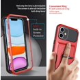 thumbnail image 4 of AmPm iPhone 11 Case Military Shockproof with Sliding Card Slot Magnet Rotatable Kickstand Ring Holder Protective iPhone 11 Phone Case (Blue), 4 of 7